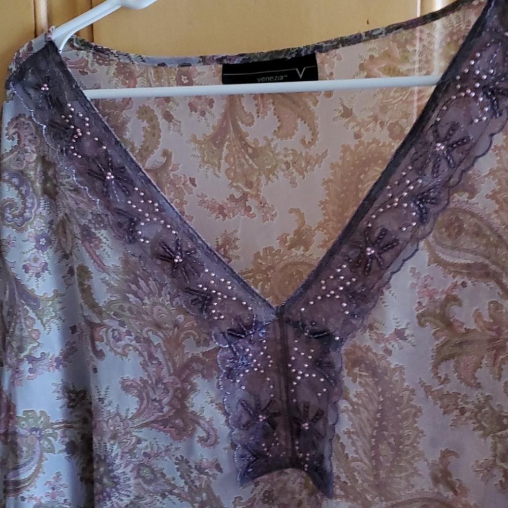 Sheer tunic top